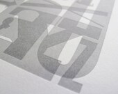 14.5" x 20" Letterpress Alphabet Doubled Poster
