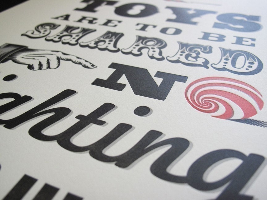 11 x 14 Letterpress Share Poster