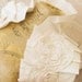 Reserved IVORY Corsaged Silk Wrap