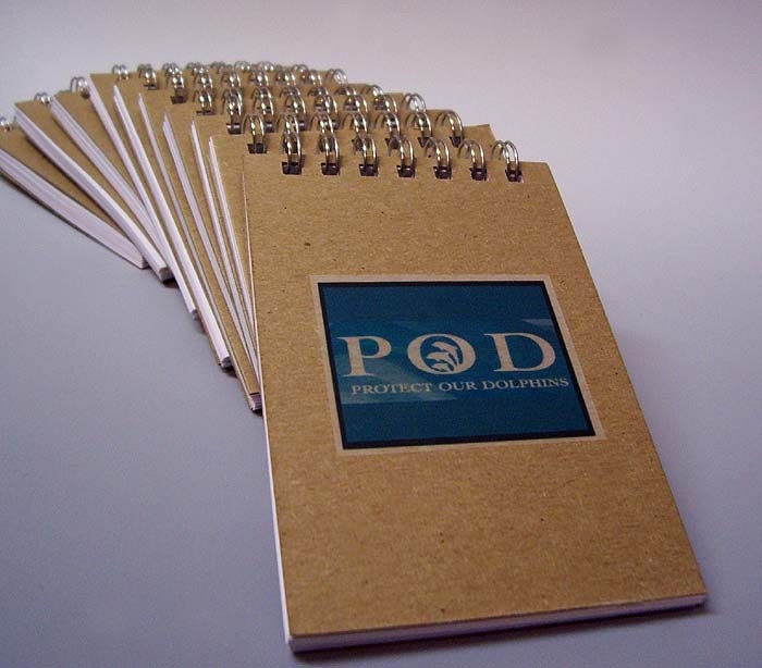 10 Custom Pocket-Sized Spiral Notebooks - Your Photo or Logo on the Cover - Great for Wedding Favors and Corporate Gifts - Recycled Paper