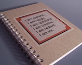 I Am...  Spiral Notebook -Large Size -  Recycled Paper