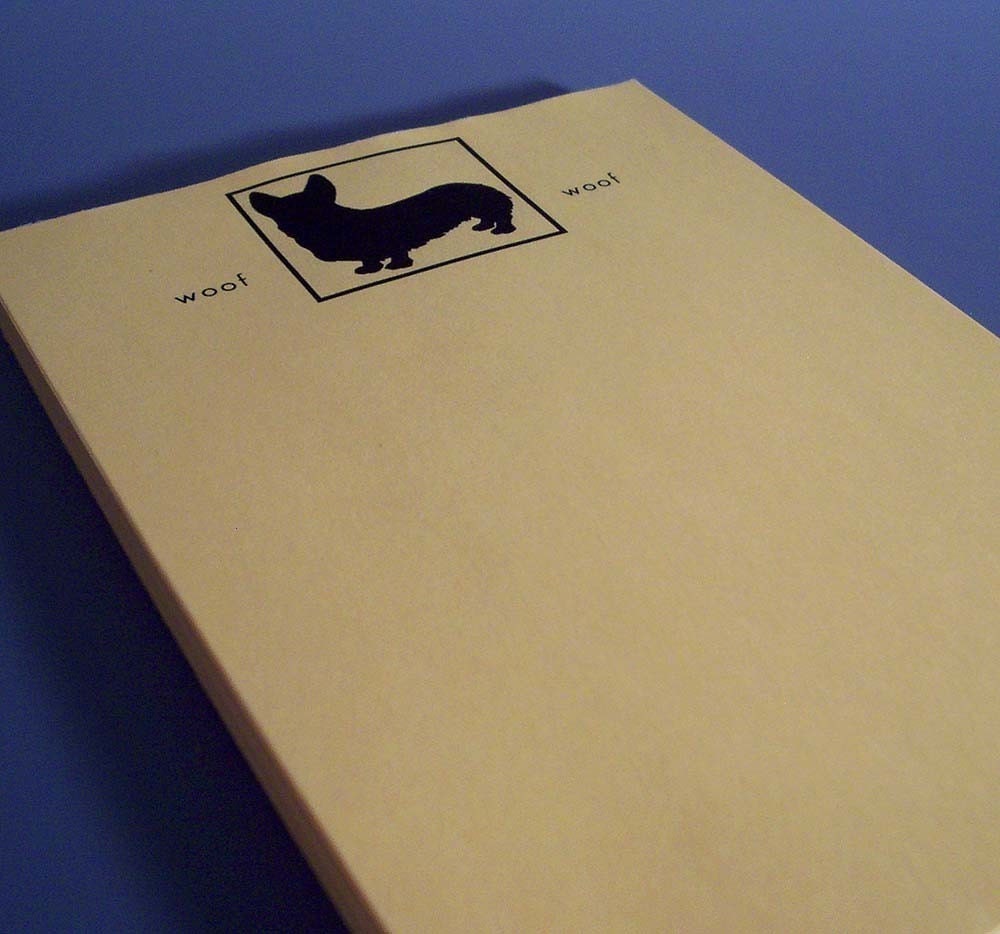 SALE - Corgi Notepad - Recycled Paper