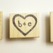 Personalized Heart Hand Carved Stamp