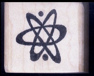 Mounted Rubber Stamp Retro - ATOMIC DESIGN - 1950s Space Age Sign
