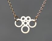 Circle Cluster Necklace in 14k Gold