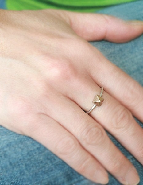 Pyramid Ring in Sterling Silver