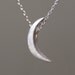 Crescent Moon Necklace in Sterling Silver
