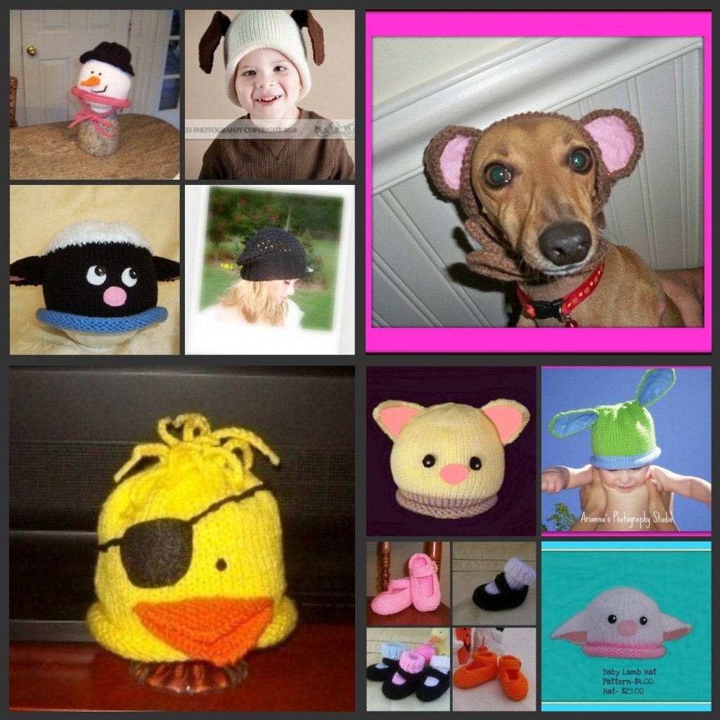 Boy Girl Hat Patterns Any 3 Patterns-you pick- e-pattern