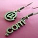 At Geek Dot Com Earrings - Asymetrical Nerdy Internet Earrings