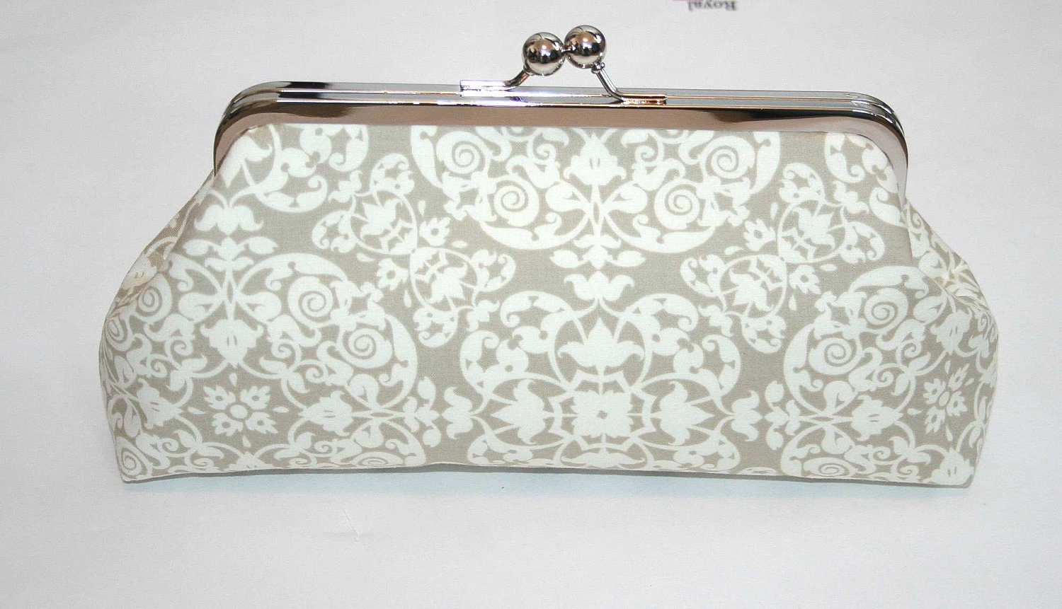 Taupe Ivory Ironworks Bridesmaid Clutch
