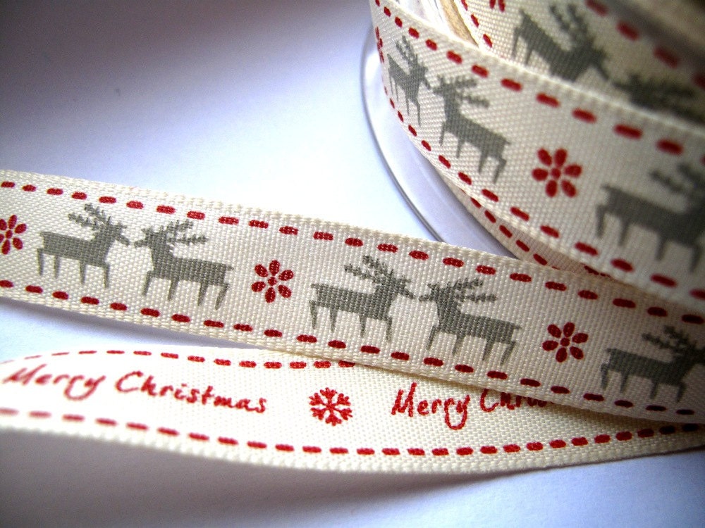 Merry Christmas Trims for Holidays wrapping and sewing x3metres