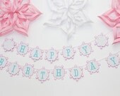 Winter Onederland Birthday Banner - Winter Wonderland Snowflake Theme