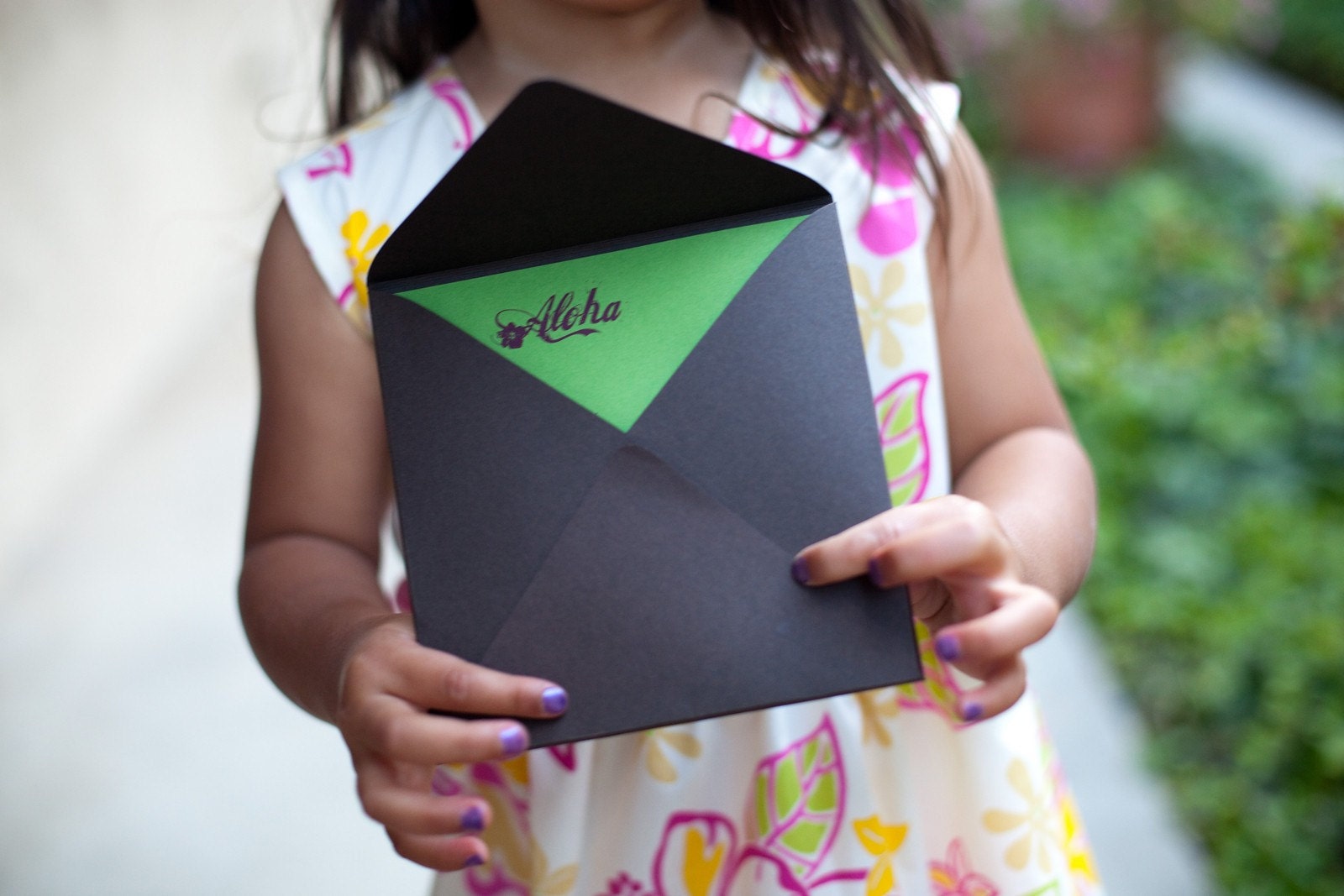 Luau Birthday Invitations Handmade Set of 10