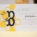 Baby Shower Invitations - Honey Bee theme and B is for baby Set of 10 - Handmade