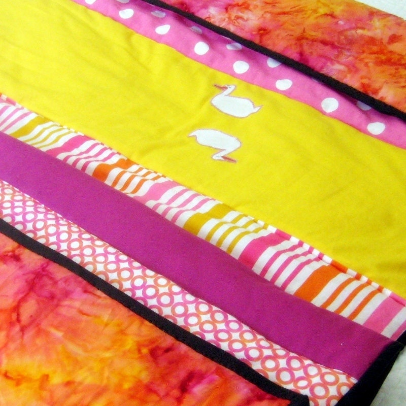 Daydreaming Ducks Quilt - Lap Throw Porch Dorm Room Toddler Bed