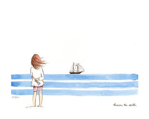 Children's Wall Art Print - Peace Be Still - 8x10