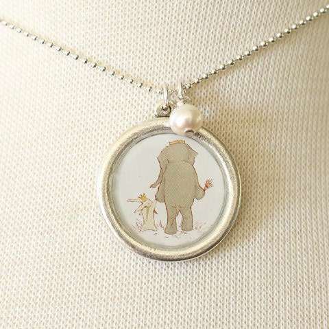 Necklace - I Love You, Friend - With Pearl Charm