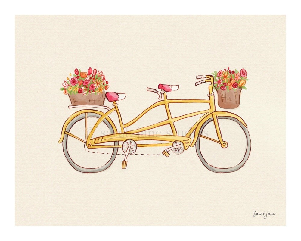 tandem bicycle art