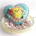 Heart and Teddy bear brooch - pin