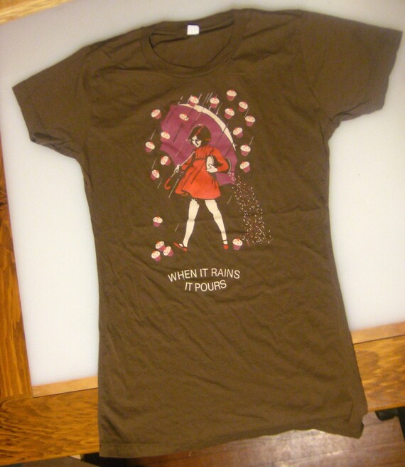 Limited Run When It Rains It Pours..Cupcakes -- Morton Salt Mock -- SIZE LADIES MEDIUM