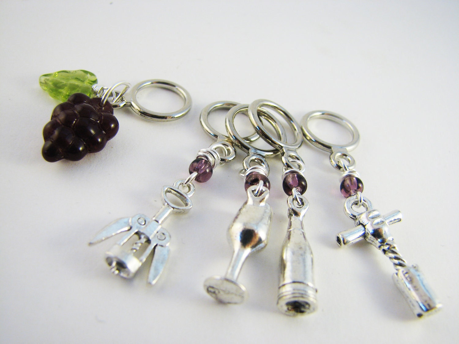 Wine Lovers' Non-Snag Stitch Markers