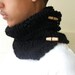 Unisex Black collar scarf