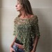 Green Poncho / Apple Green Ribbon Poncho Cape