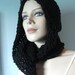 STYLING IT Black Hoodie scarflette