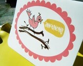 Baby Bird Birth Announcement Personalized with Photo and Details