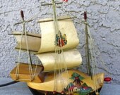 Vintage Ship Lamp, Clog Schooner