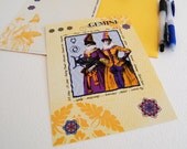 Gemini Birthday Card - May Birthday - June Birthday - Gemini Zodiac - Gemini Twins - Gemini Symbol