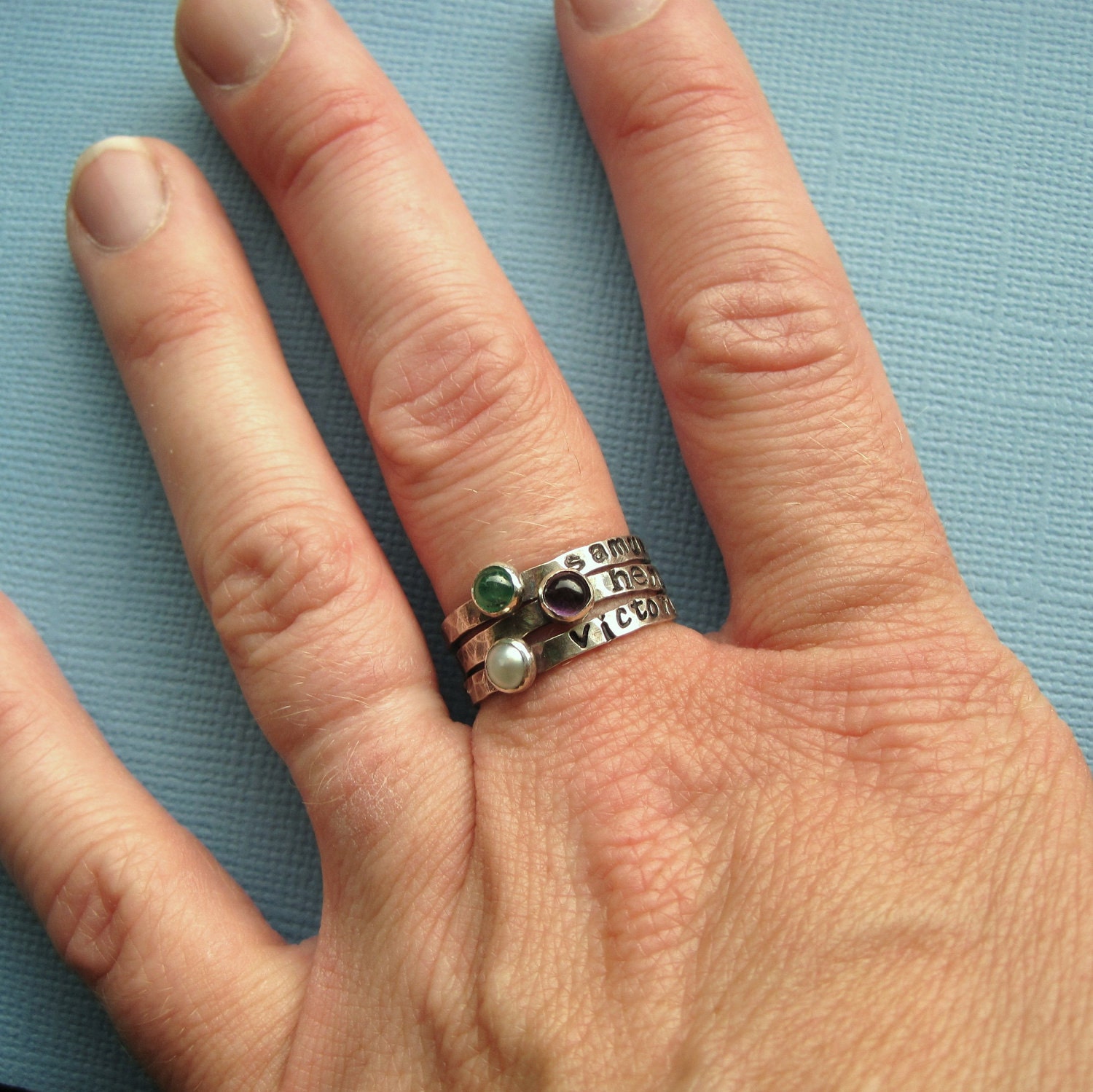 Tiny Personalized Birthstone Ring
