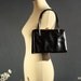 SALE...Vintage 60s Handbag / Grace Kelly Dark Brown Patent Bag