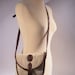 Vintage Saddle Bag / 1970s Canvas and leatherette