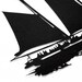 Schooner- Hand Cut Paper Silhouette 8x10