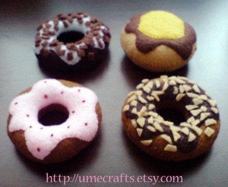 DIY Felt Doughnuts I - Patterns and Instructions via Email