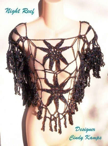 Night Reef SPRING Ponchette Pattern by Cindy Kamps