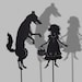 Little Red Cap and the Big Bad Wolf /  Laser cut Shadow Puppets/ Fairy Tale Series