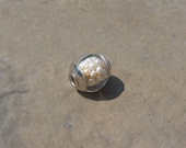 MINI snow globes hollow silvered cored - handmade lampwork beads   SRA, ISGB