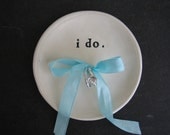 porcelain I DO ring bearer dish.