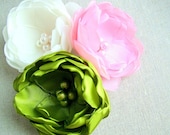 X3 Flower hairclips - You choose the colors