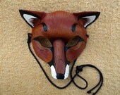 Red Fox Leather Mask ...handmade leather fox mask