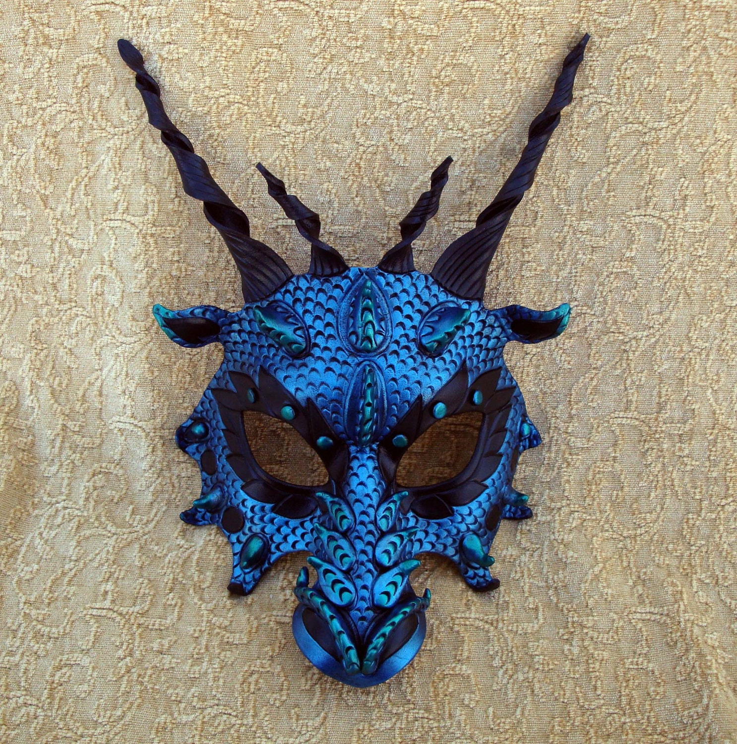Dragon Of Thorns version 1... original mixed media dragon mask