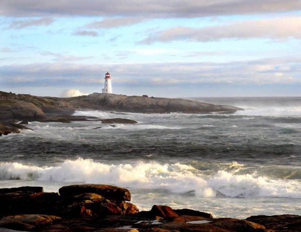 Peggy's Cove Lighthouse- Hurricane Bill- 8 x 10 print