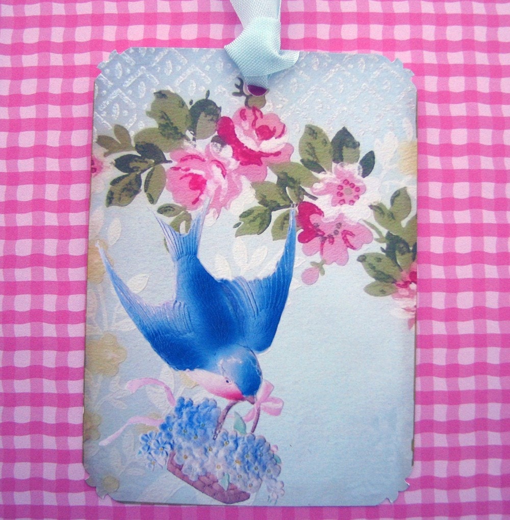 Bluebird Gift Tags Cottage Chic Sweet