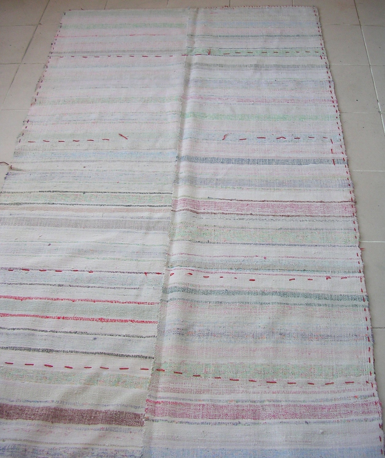 Vintage Anatolian Patchwork Throw Rug