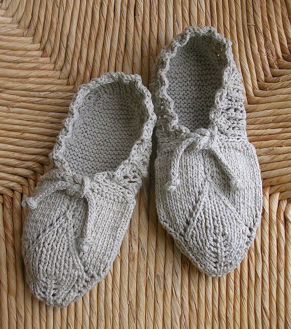 Yaprak Sifa Silverized Cotton Ballet Slippers