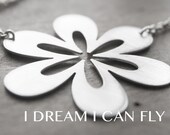 Mod Flower II necklace in sterling silver  - PRIORITY MAIL