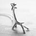 Giraffe necklace in polished sterling silver - PRIORITY MAIL
