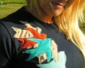SALE- attic birdies- Medium Tshirt